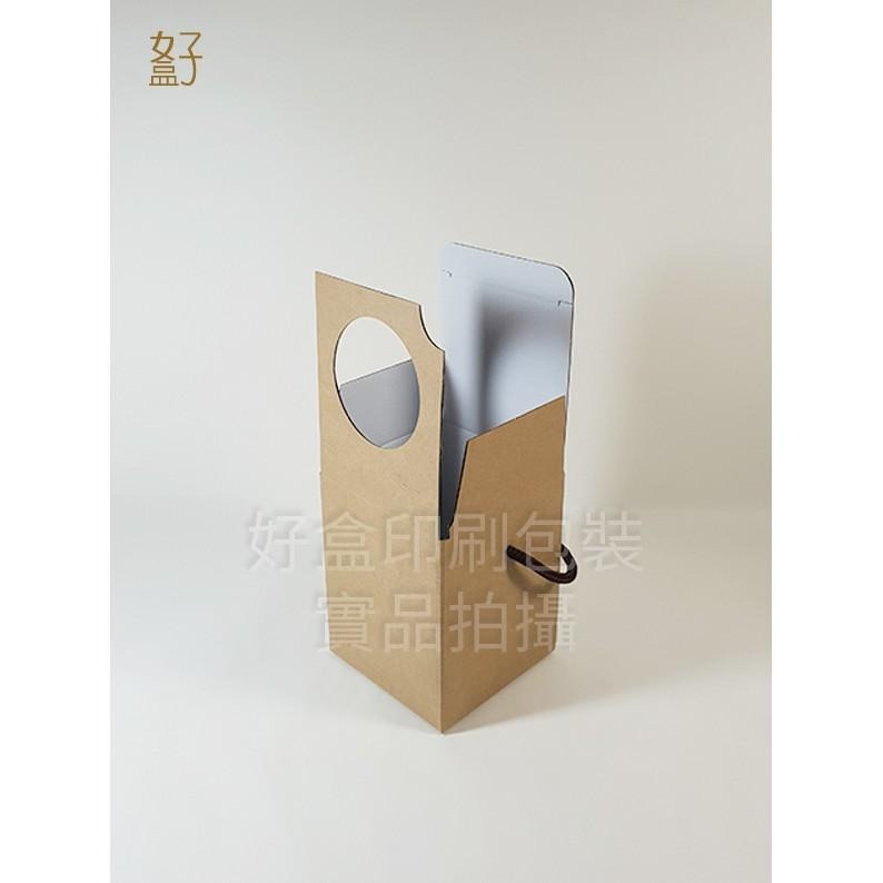 瓦楞紙盒/10.5x10.5x13公分/禮盒/單入玻璃罐裝提盒/型號D-25100/◤  好盒  ◢-細節圖6