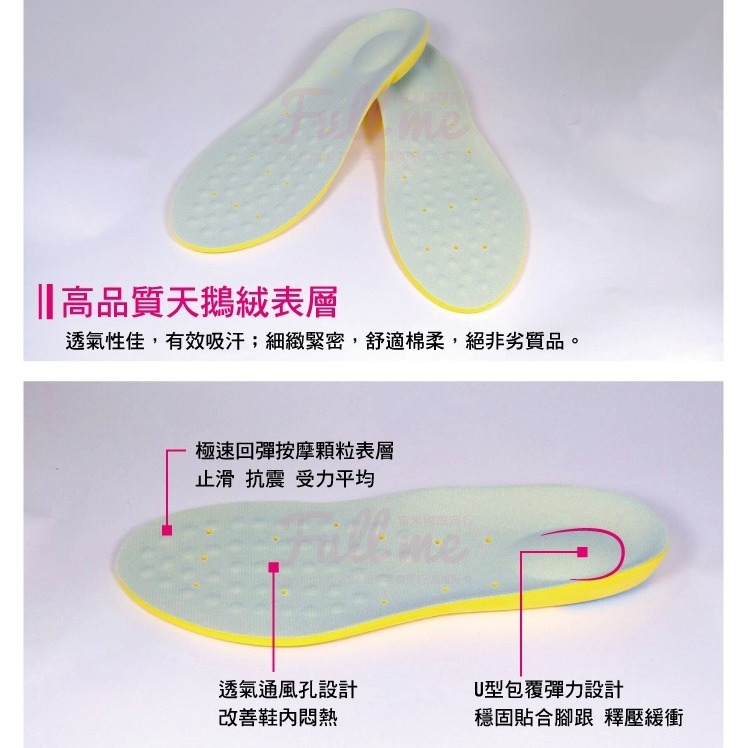 鞋墊推薦 足弓墊 足弓鞋墊 記憶氣墊鞋墊 運動減震鞋墊 減壓工作鞋墊 無塵室專用鞋墊 久站記憶鞋墊 富米鞋墊鞋材專賣店-細節圖3