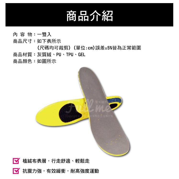 運動減壓鞋墊 行軍鞋墊 慢跑鞋墊 健走鞋墊 鞋底太硬 久站久走 減壓前掌 腳跟緩衝 彈力吸震 富米鞋墊鞋材專賣店-細節圖2