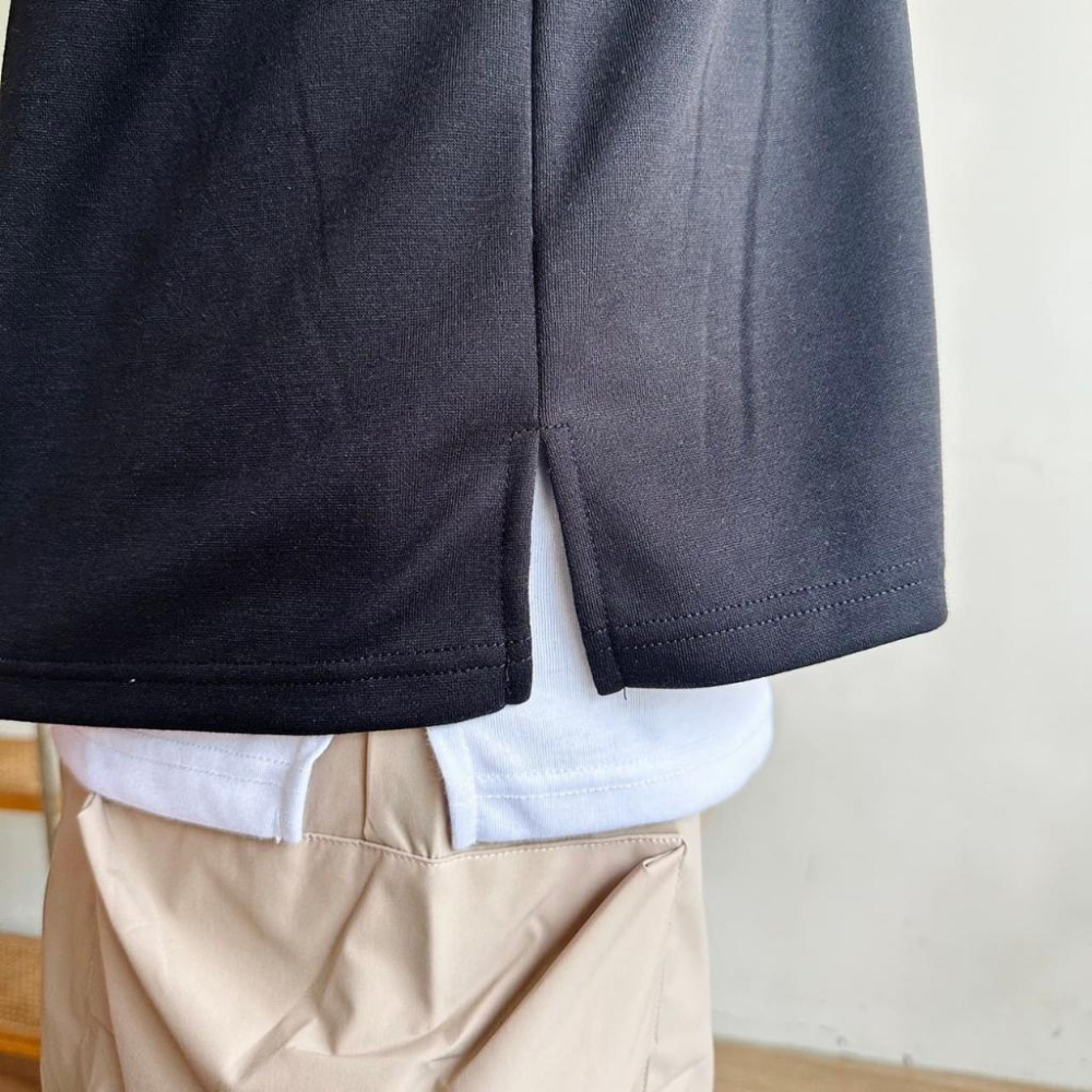 【快速出貨】重磅開衩素t t恤 短袖 素色 男上衣 上衣男 男生衣服 上衣 衣服 棉t 男生衣著 重磅短t-細節圖5