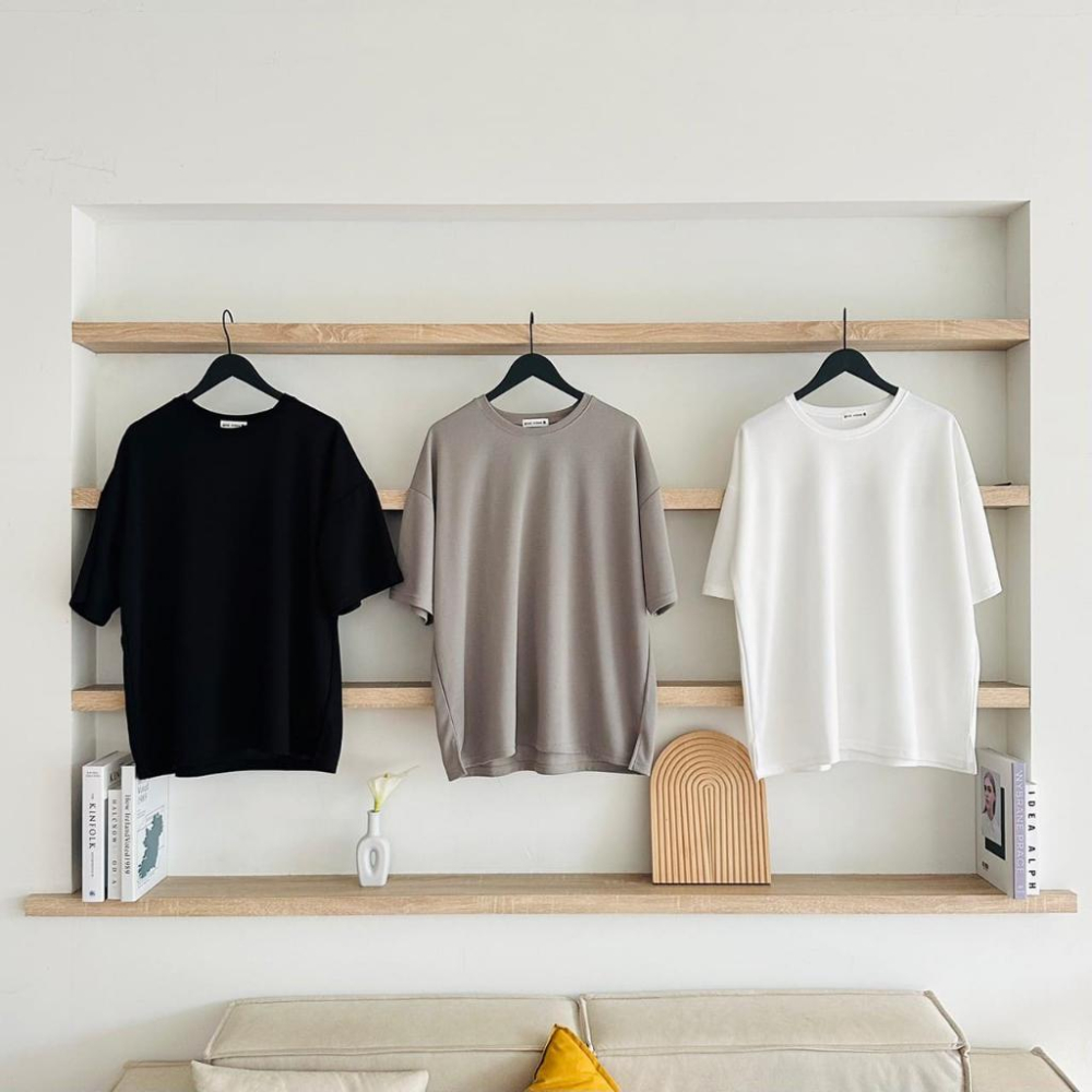 【快速出貨】重磅開衩素t t恤 短袖 素色 男上衣 上衣男 男生衣服 上衣 衣服 棉t 男生衣著 重磅短t-細節圖8