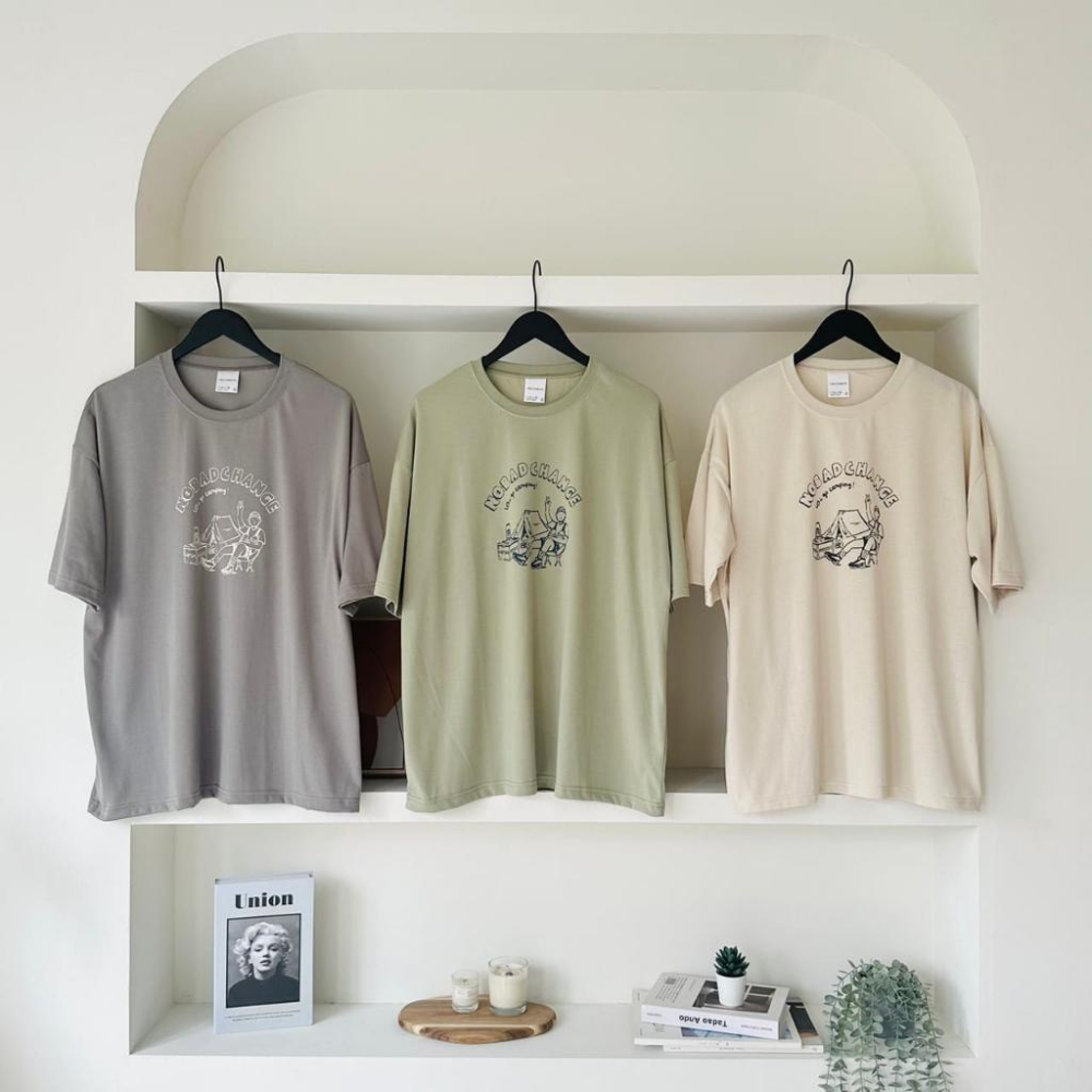 【快速出貨】現貨 韓系 短T 落肩素T 落肩 t恤 tee 男 oversize 情侶裝 上衣 短踢 寬鬆 露營 戶外-細節圖7