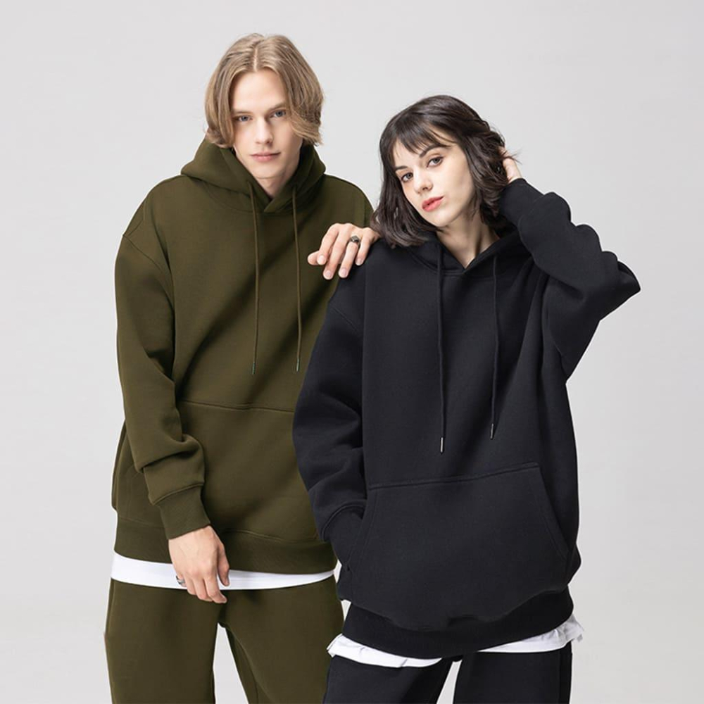 【多件優惠】刷毛帽t 連帽衛衣 衛衣 大學t 刷毛大學t 長袖上衣 情侶 大尺碼 落肩 情侶裝 素T-細節圖2