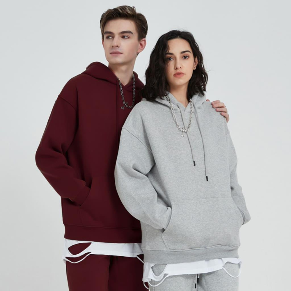 【多件優惠】刷毛帽t 連帽衛衣 衛衣 大學t 刷毛大學t 長袖上衣 情侶 大尺碼 落肩 情侶裝 素T-細節圖3