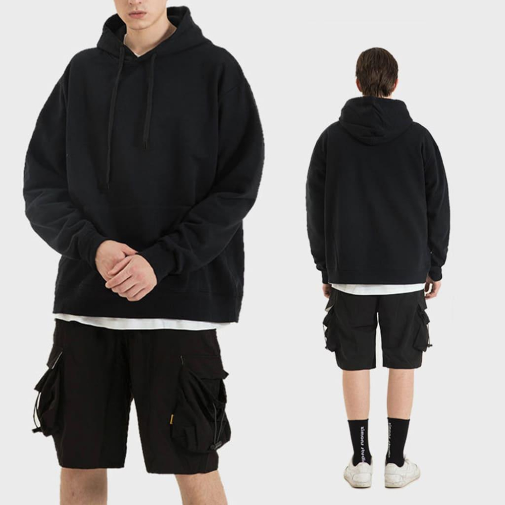 【多件優惠】刷毛帽t 連帽衛衣 衛衣 大學t 刷毛大學t 長袖上衣 情侶 大尺碼 落肩 情侶裝 素T-細節圖4