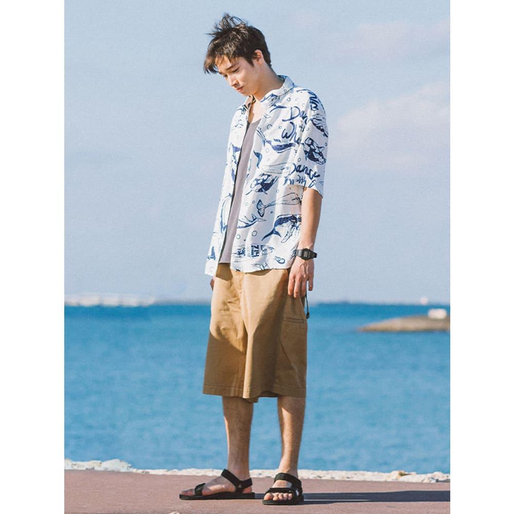 【隔天出貨】現貨 花襯衫男 花葉襯衫 花襯衫 瘦子襯衫 花襯衫女 花襯衫男 短袖襯衫 外搭襯衫 情侶襯衫 62516-細節圖6