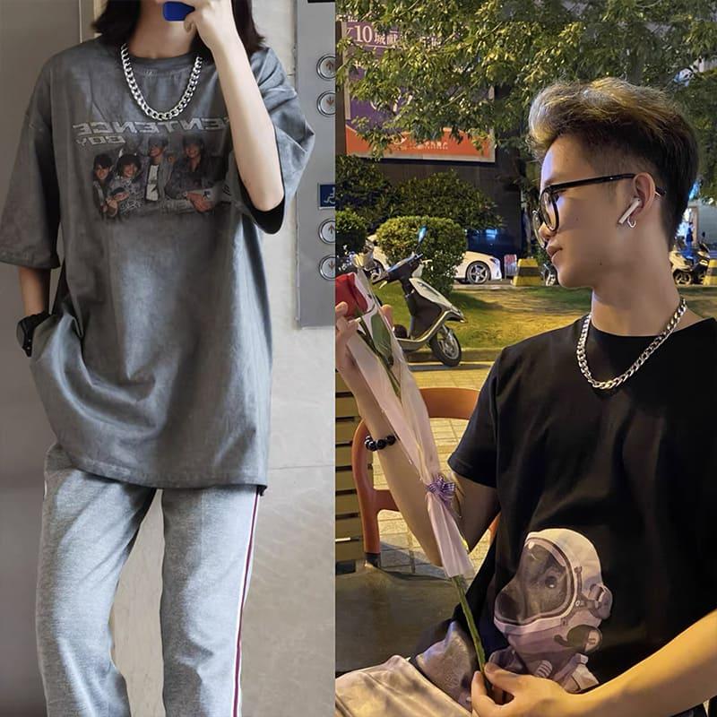 【快速出貨】項鍊 古巴項鍊 極簡風格 麻花 嘻哈 金屬質感 配件 項鍊 韓國歐巴 穿搭 簡約時尚 飾品 男女不拘 情侶款-細節圖3