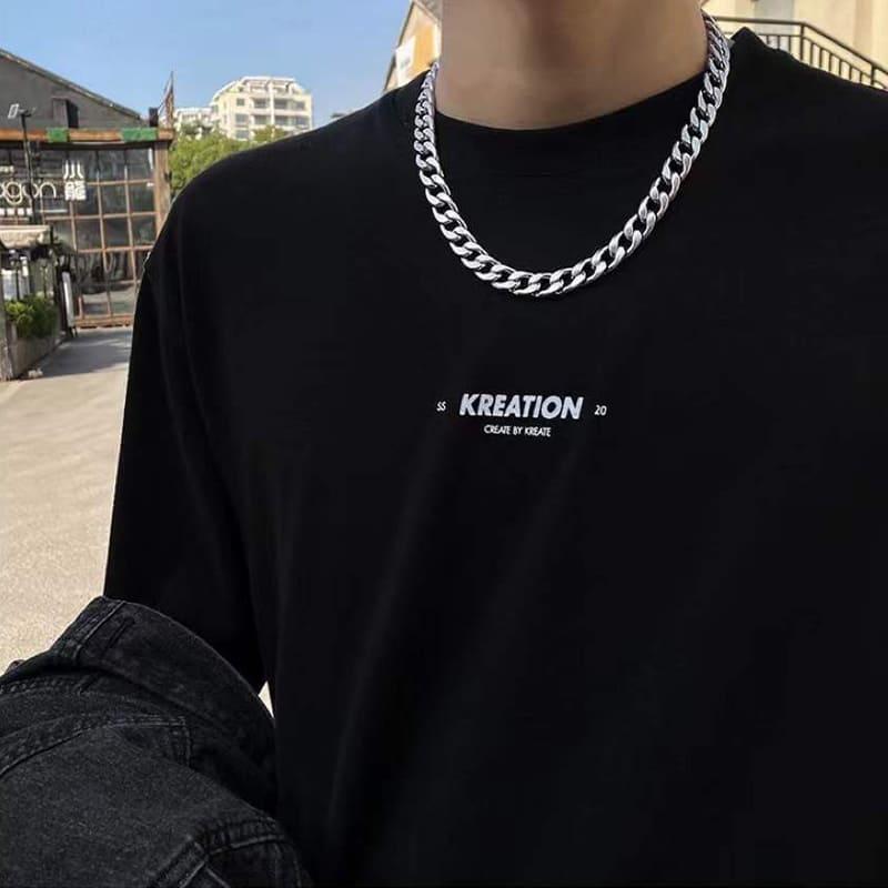 【快速出貨】項鍊 古巴項鍊 極簡風格 麻花 嘻哈 金屬質感 配件 項鍊 韓國歐巴 穿搭 簡約時尚 飾品 男女不拘 情侶款-細節圖6