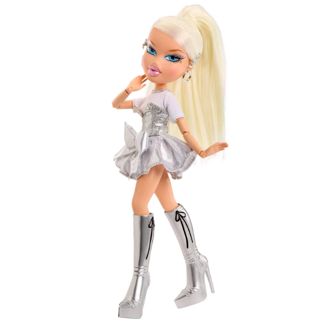 Bratz Charmz Cloe 克蘿伊時尚娃娃 銀色金屬風收藏款 全新未拆封-細節圖4