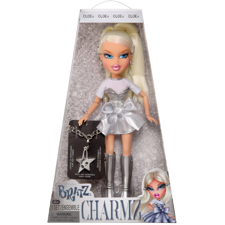 Bratz Charmz Cloe 克蘿伊時尚娃娃 銀色金屬風收藏款 全新未拆封-細節圖8
