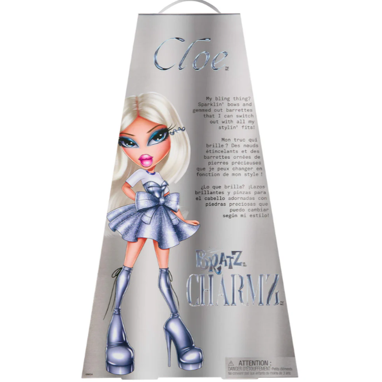 Bratz Charmz Cloe 克蘿伊時尚娃娃 銀色金屬風收藏款 全新未拆封-細節圖9