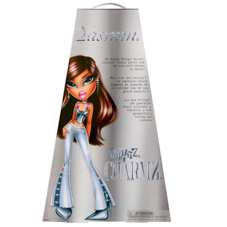 Bratz Charmz Yasmin 雅絲敏時尚娃娃 銀色金屬風 附手鍊吊飾 全新未拆封-細節圖9