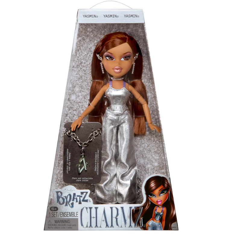 Bratz Charmz Yasmin 雅絲敏時尚娃娃 銀色金屬風 附手鍊吊飾 全新未拆封-細節圖10