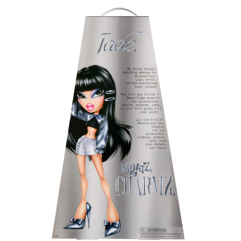 Bratz 貝茲娃娃 Charmz Jade 銀色派對造型收藏娃娃 全新未拆封-細節圖4