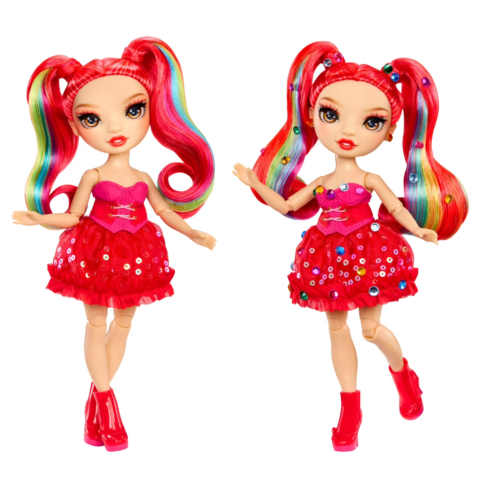 Rainbow High 彩虹高中 Vivienne Rouge 閃耀時尚娃娃 紅色款 全新未拆封-細節圖2