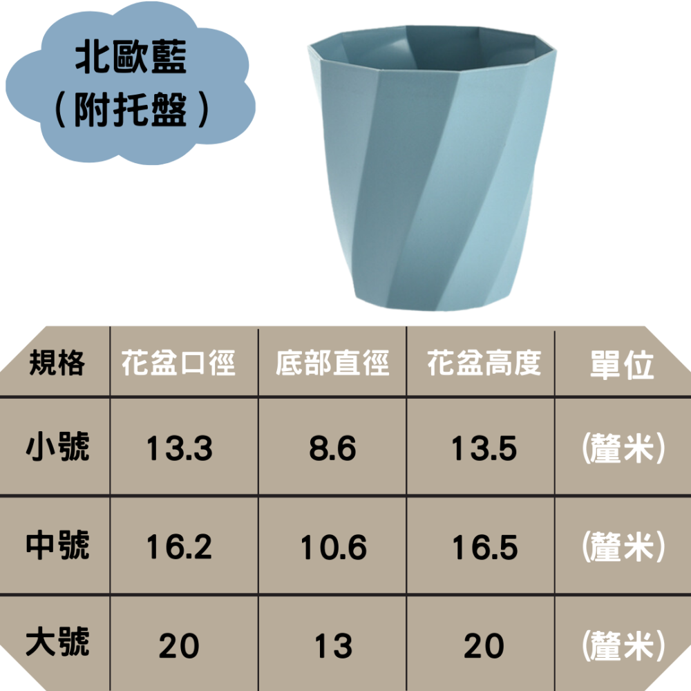 北歐簡約盆栽（附托盤）冷色調花盆 幾何造型花盆  多角型花盆 質感花盆  植物 園藝-細節圖9