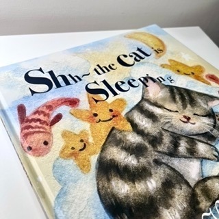 【現貨/親子共讀】兒童英文繪本 Shh~the cat is sleeping 幼兒英文啟蒙 睡前故事書 貓咪療癒繪本-規格圖4