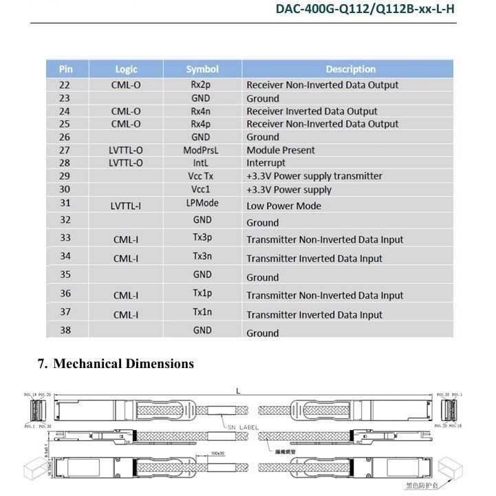 【光統電通】For ASUS GX10 超級電腦專用 (QSFP112 400G 0.5 DAC)連接線~下單前先問庫存-細節圖8