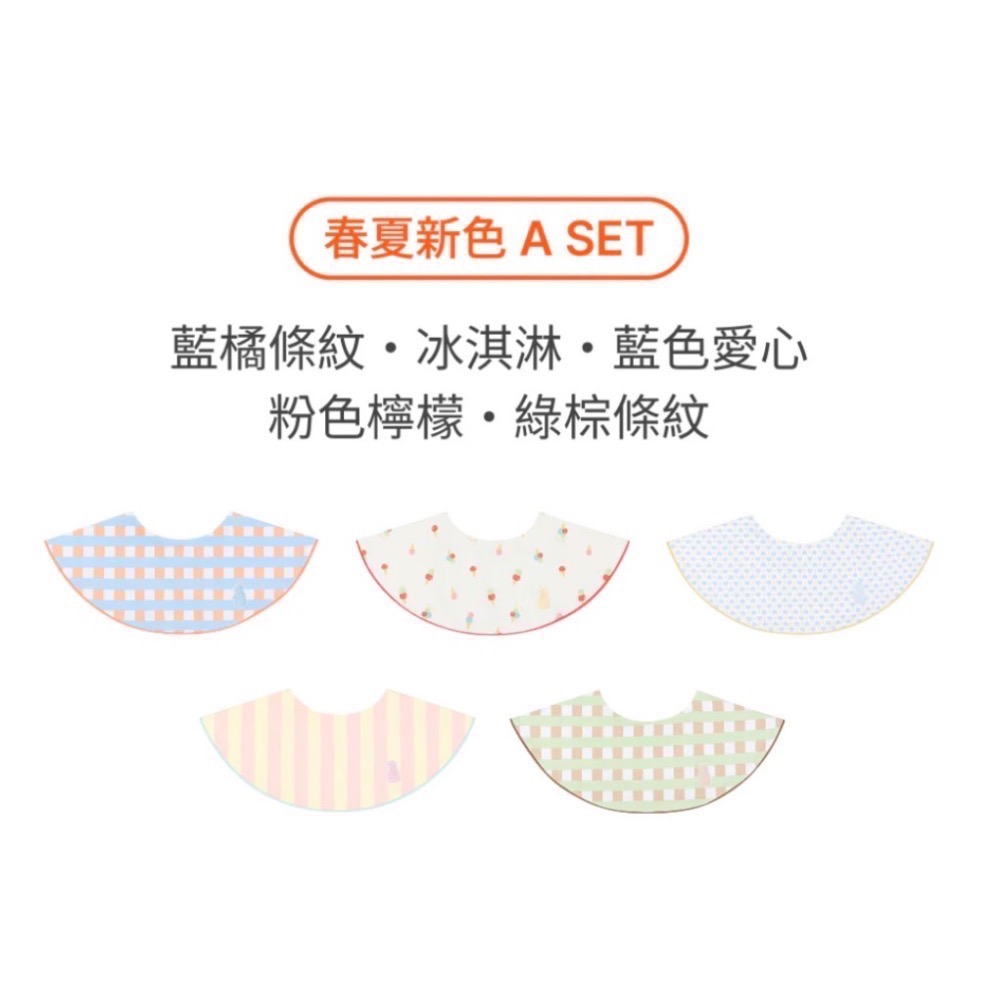 （今日下單、隔日出貨）韓國🇰🇷Konny-口水巾禮盒-滾邊圓領5件 (附品牌紙袋)-規格圖5