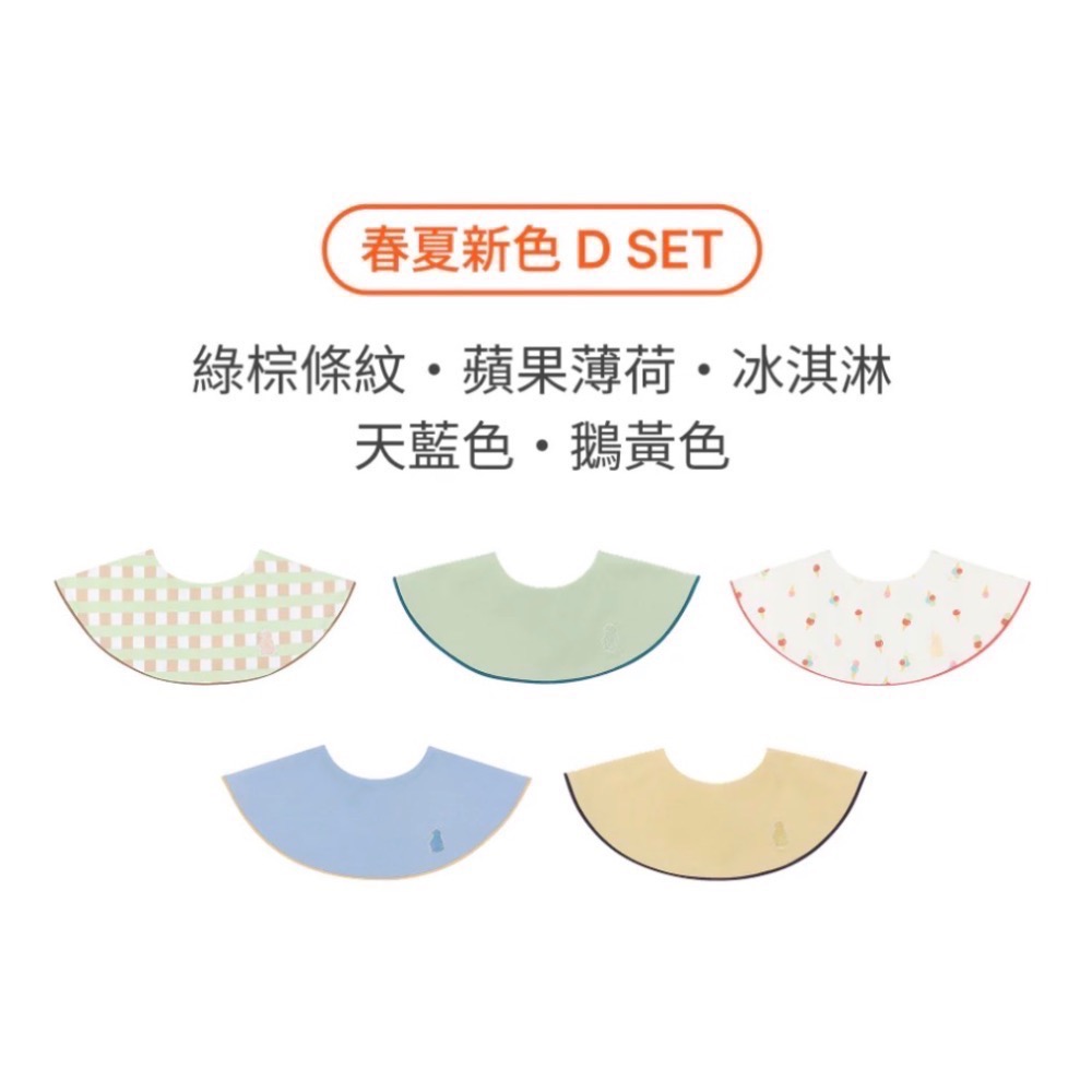 （今日下單、隔日出貨）韓國🇰🇷Konny-口水巾禮盒-滾邊圓領5件 (附品牌紙袋)-規格圖5
