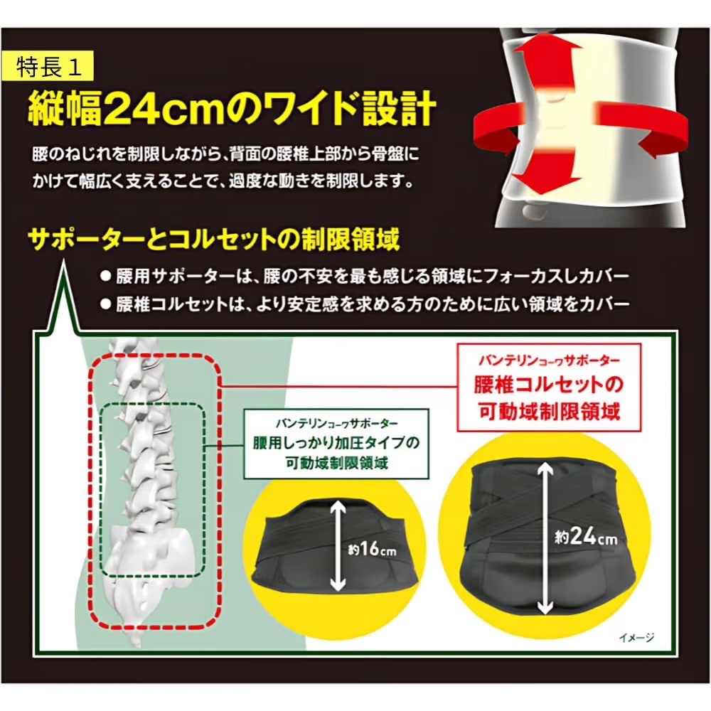 日本 Vantelin Kowa興和3L強力固定型馬甲護腰帶-細節圖3