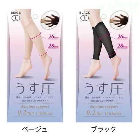 日本 ALPHAX 0.2mm極薄階段加壓小腿壓力襪-細節圖5