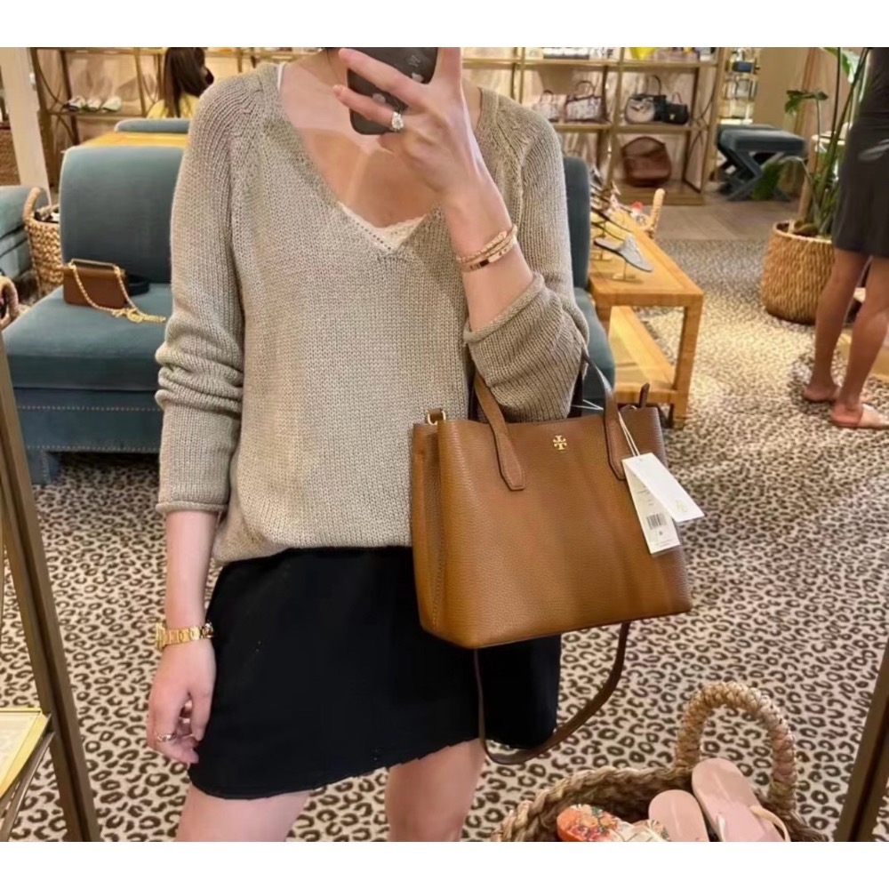 美國 Tory Burch Blake 真皮手提黛妃包-細節圖3