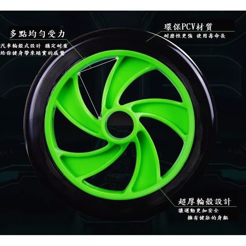 滾輪 健身滾輪 健腹輪 健腹器【送加厚跪墊】運動滾輪   健身輪-細節圖5