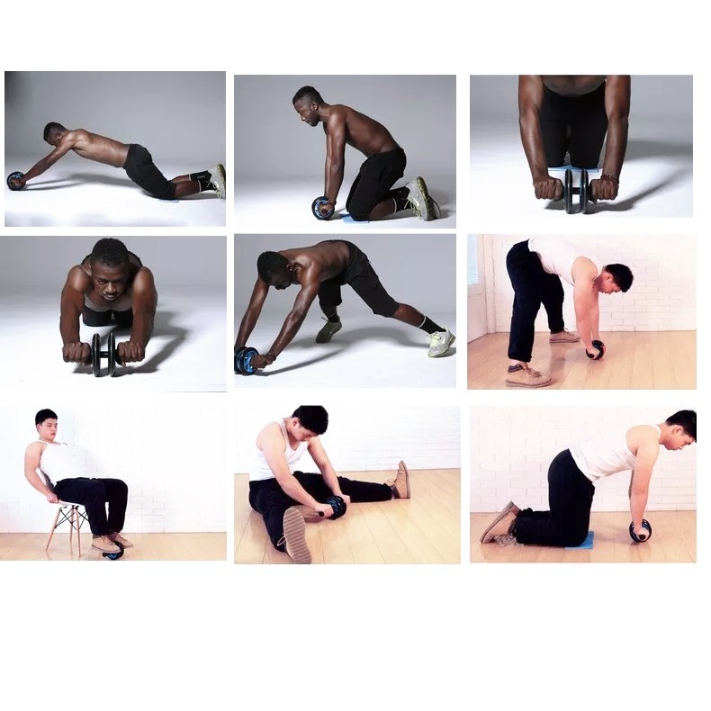 滾輪 健身滾輪 健腹輪 健腹器【送加厚跪墊】運動滾輪   健身輪-細節圖8