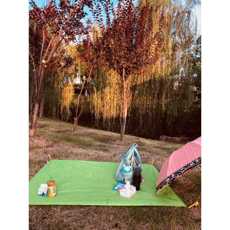 加大款野餐墊  附地釘 好攜帶 防潑水牛津布沙灘墊  145*200 大尺寸野餐墊-細節圖3