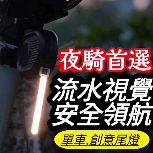自行車尾燈 單車尾燈 自行車燈 腳踏車燈 流水燈 警示燈 USB充電