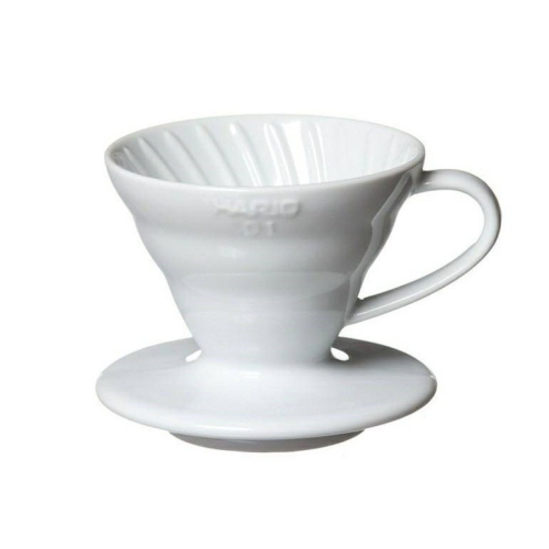 Hario VDC-01W 錐形 V60 陶製濾杯 手沖咖啡 01 (附豆匙) ☕ 咖啡加 COFFEE+