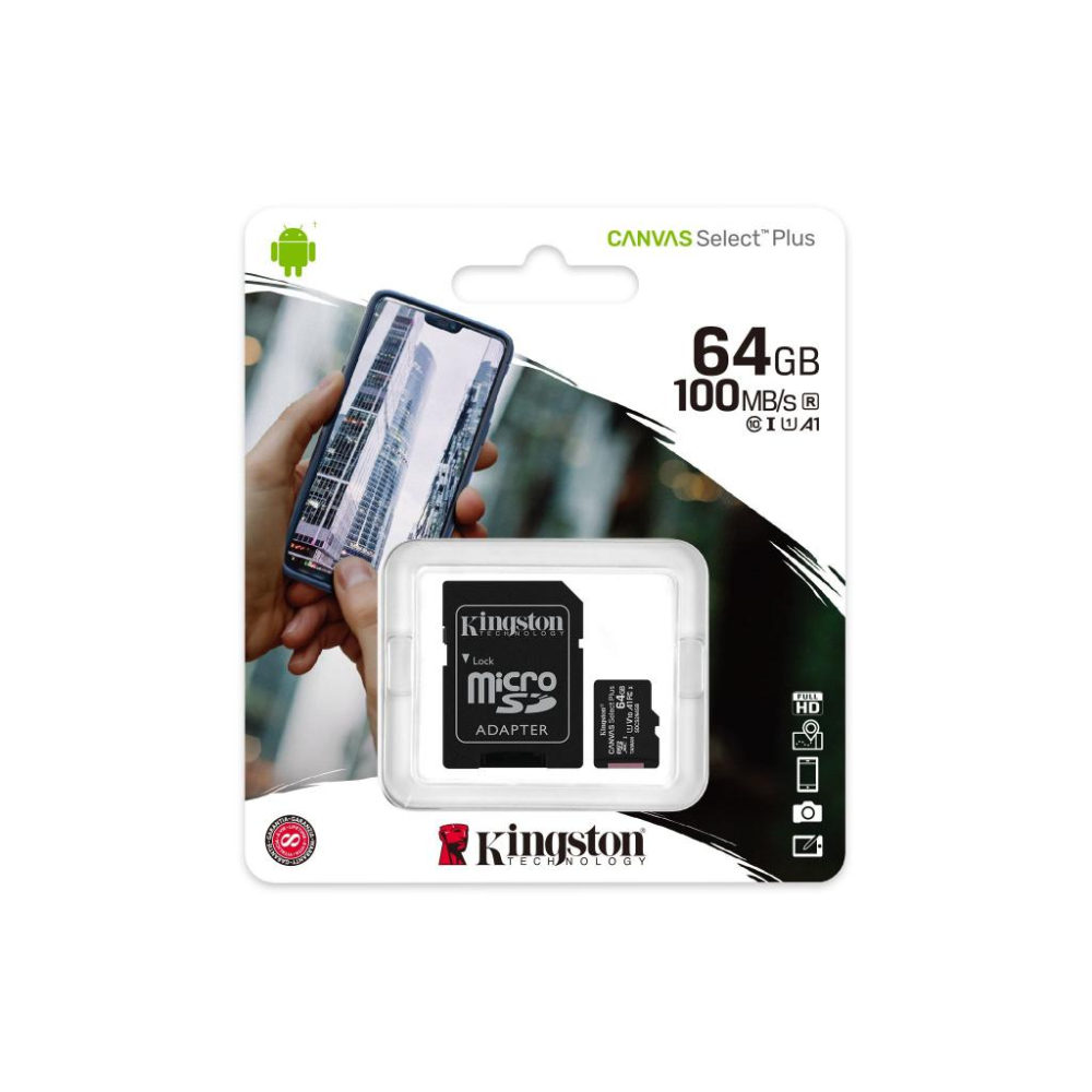 金士頓 KINGSTON 64GB 64G micro 100MB/s-Plus microSD 手機記憶卡 SDCS2-細節圖2