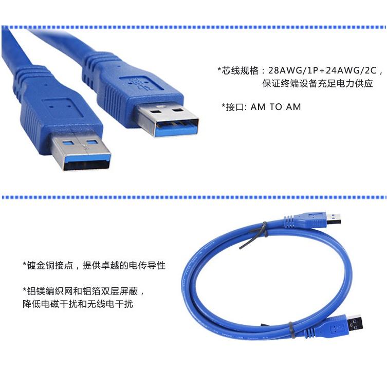 【台灣現貨】USB延長線 USB3.0 延長線 延伸線 公對公 3.0 高速版 純銅線芯 抗干擾-細節圖2