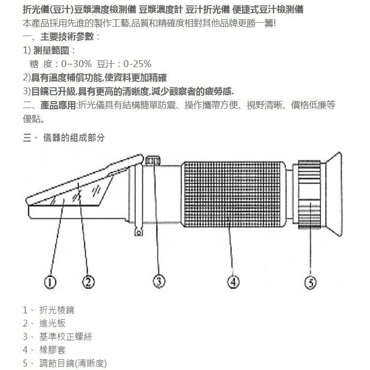 【附發票】雙刻度 豆漿濃度計 25% 糖度計32% 豆漿計 折光儀 折射計-細節圖3