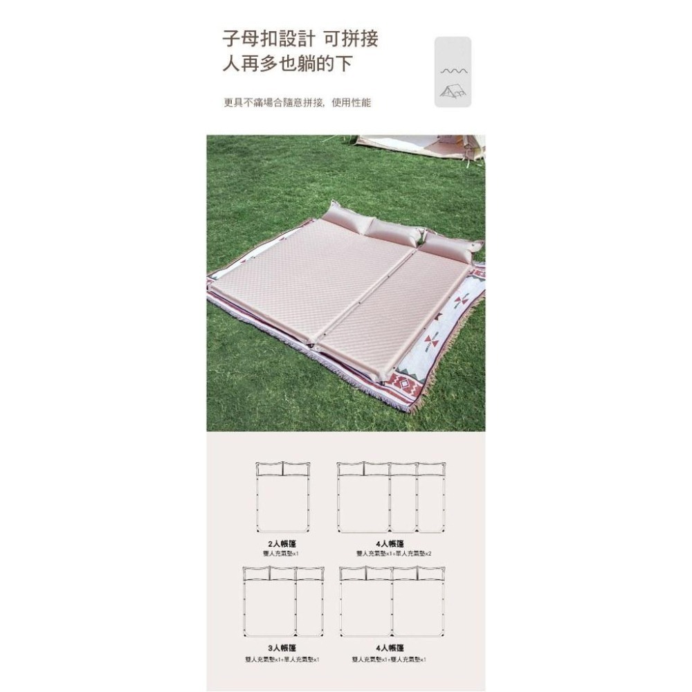 【附發票】全貼波點 自動充氣床墊 登山露營-細節圖10