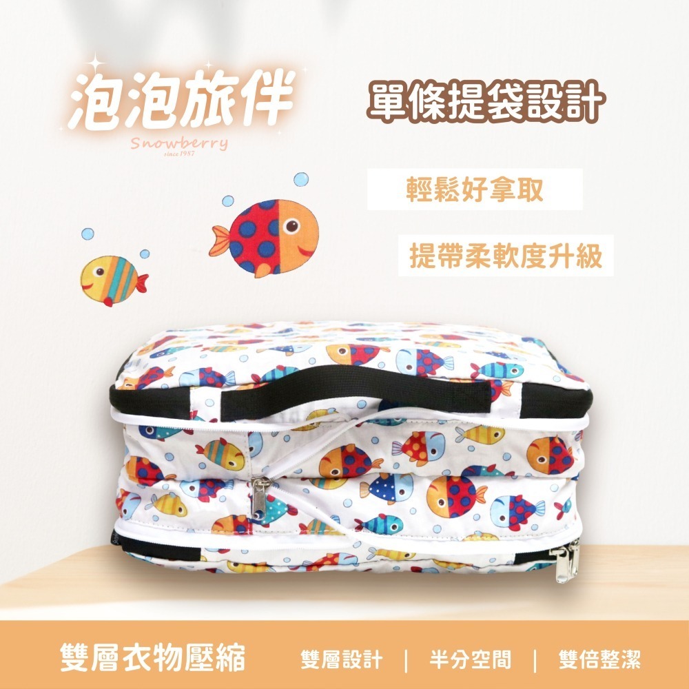 【雪瑞 Snowberry】泡泡旅伴 衣物壓縮袋 旅行收納袋 雙層 壓縮包 出國旅行 換季收納 盥洗包 衣物整理 行李-細節圖4