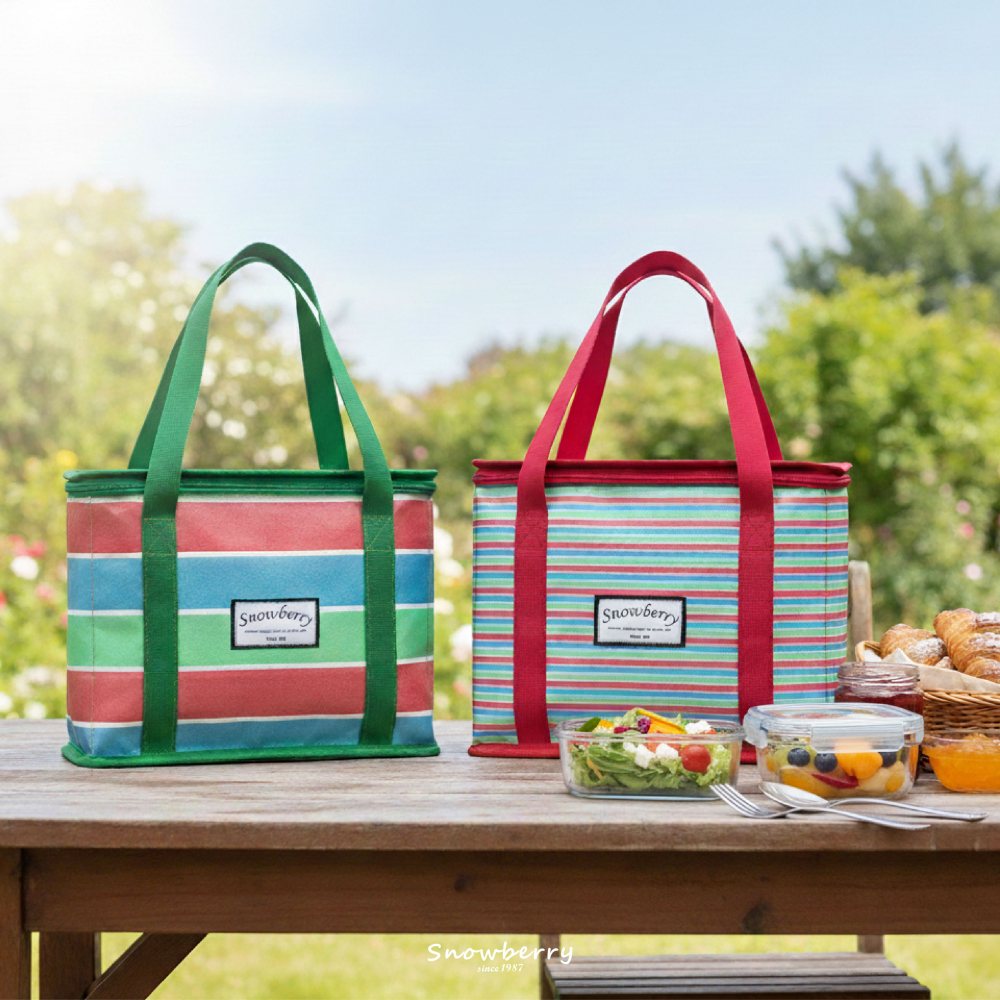 復古茄芷保溫袋 台灣lv 摺疊收納 保溫袋 雪瑞 snowberry-細節圖2