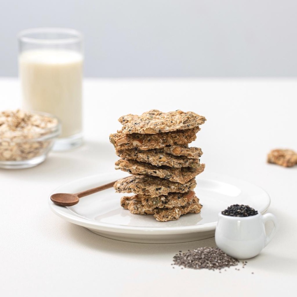 【飽食燕麥脆脆 芝麻奇亞籽】堅果燕麥脆片 燕麥片 燕麥餅乾 granola 烤燕麥 裸食燕麥脆片 溫室好食道 燕麥脆片-細節圖2