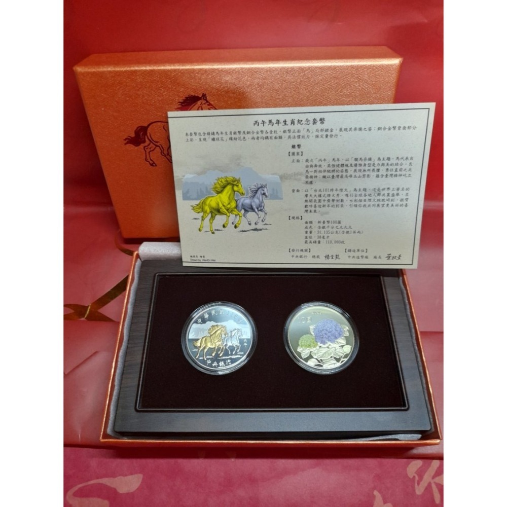 115年丙午馬年生肖銀與銅套幣組.已不流通的收藏幣.中央銀行發行,原盒完整.-細節圖4