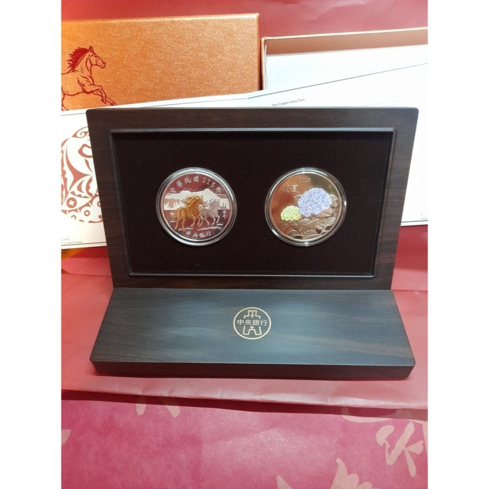 115年丙午馬年生肖銀與銅套幣組.已不流通的收藏幣.中央銀行發行,原盒完整.-細節圖5