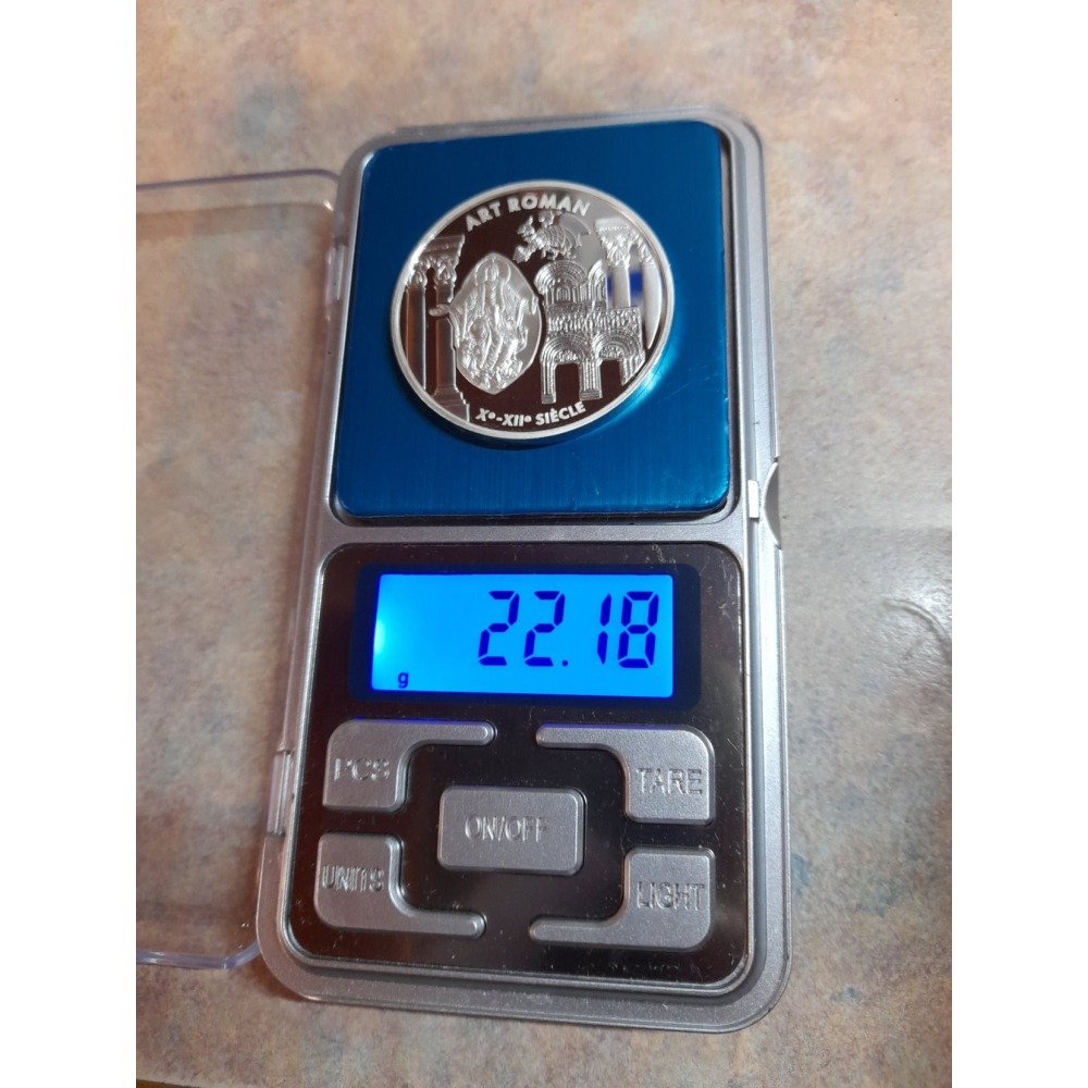 錢幣:1999年法國6.55957法郎歐洲藝術風格羅馬藝術90%銀紀念幣.精鑄板.稀少美品.非現行流通幣.-細節圖6