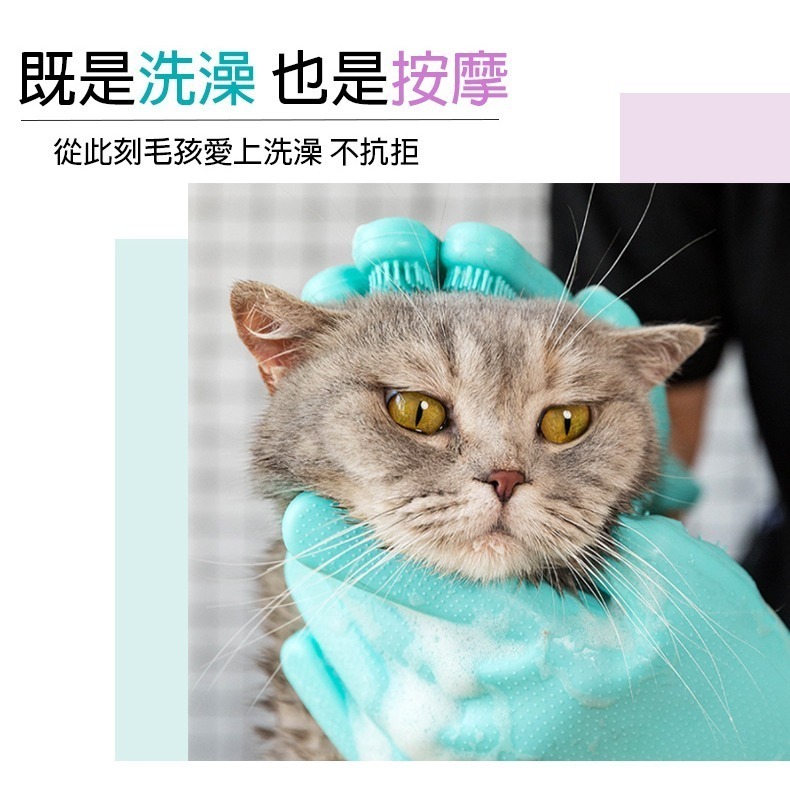 【彈性防水/密集刷頭】🐈寵物洗澡手套 寵物洗澡刷 狗洗澡 寵物洗澡 可裝沐浴乳洗澡刷 清潔刷 洗澡刷 沐浴刷 洗頭刷-細節圖6