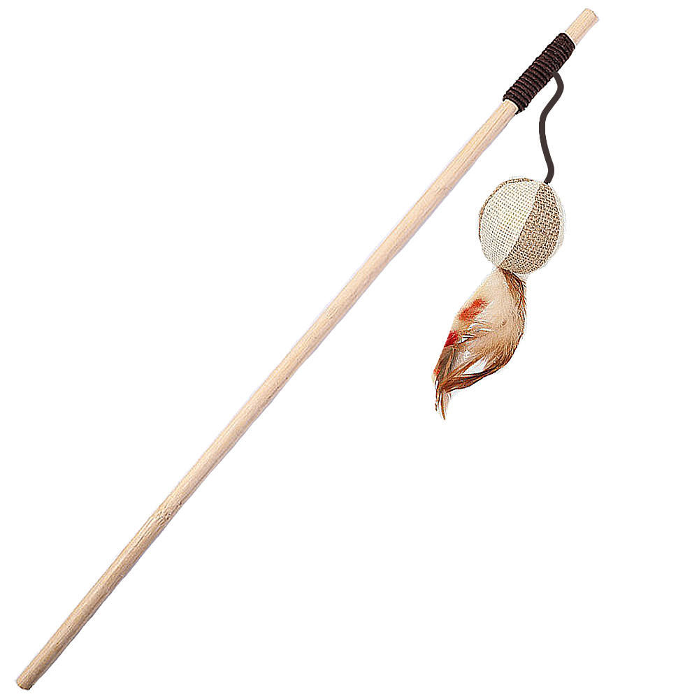 【安全耐咬/高纖維粗麻】🐈原木鈴鐺逗貓棒 逗貓玩具 鈴鐺逗貓棒 逗貓玩具 逗貓神器 釣竿逗貓 寵物玩具 貓咪玩具-規格圖9