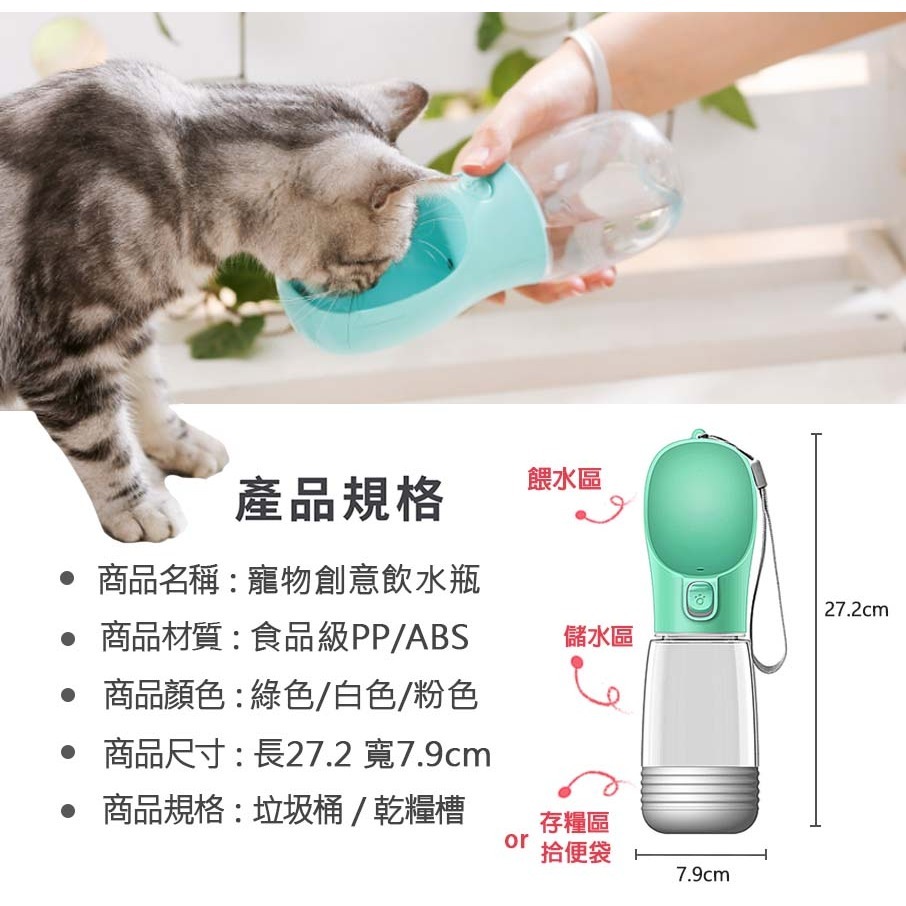 【順滑出水/防水防漏】🐈寵物水壺 寵物外出水壺 寵物飲水機 寵物飲水 寵物外出 寵物喝水 寵物隨行杯 狗狗喝水-細節圖10