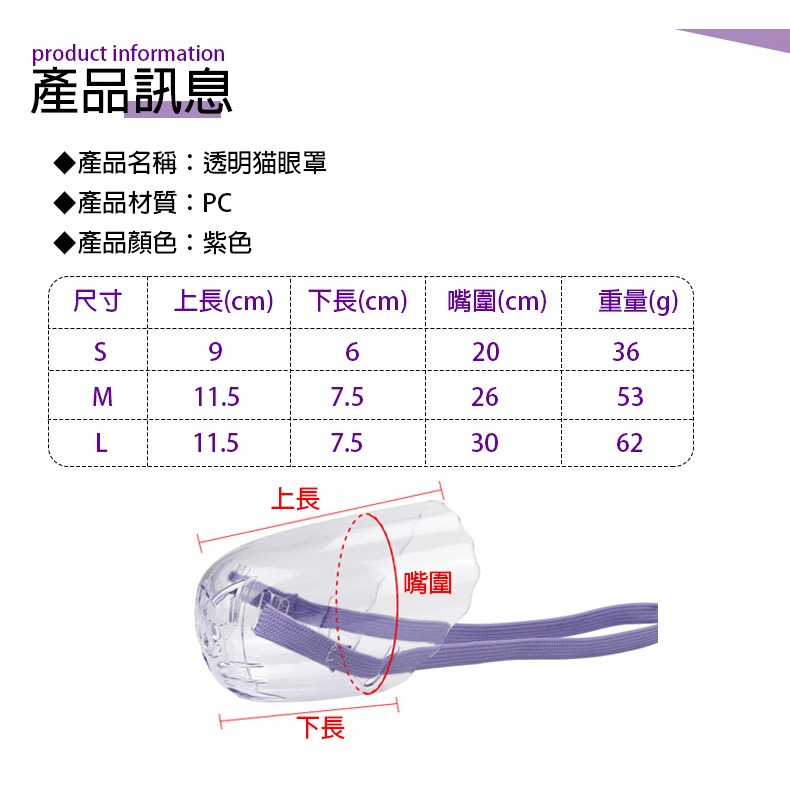 【貼合頭型/穿脫方便】🐈貓咪嘴套 貓咪頭套 狗狗頭套 防舔頭罩 防咬頭罩 防掙脫頭罩 伊莉莎白 寵物頭套 防舔圈-規格圖9