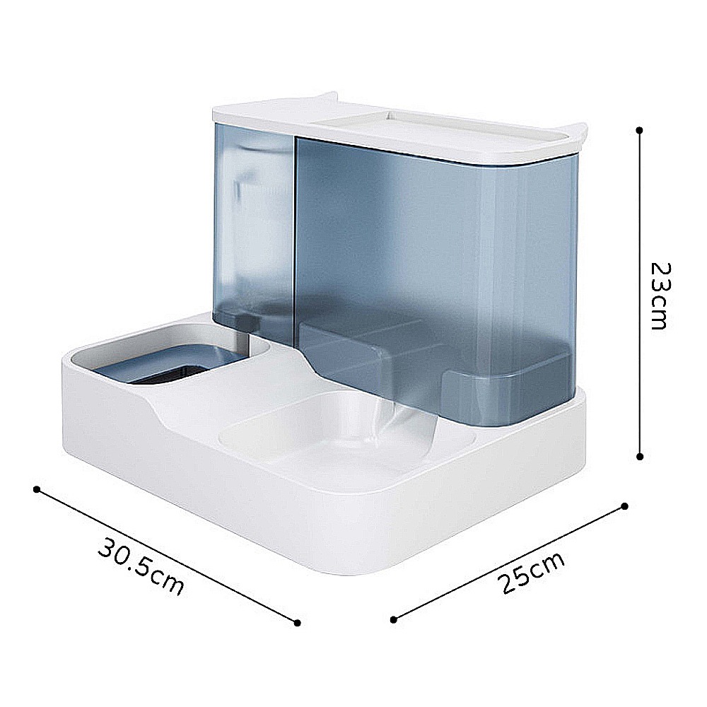 【乾溼分離/暢快飲食】🐈自動飲水餵食兩碗 自動餵食器 寵物餵食器 飲水器 飲水碗 狗碗 貓碗 寵物碗 狗貓餵食器-規格圖9