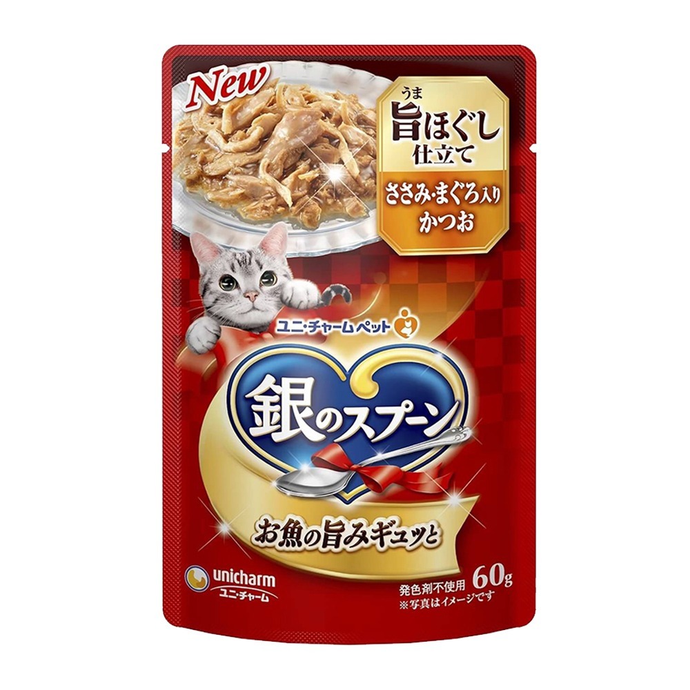 【多汁多肉 品質認證】🐱銀湯匙餐包 三星餐包 貓點心 寵物點心 貓咪零食 寵物食品 貓咪主食 日本Unicharm-規格圖9