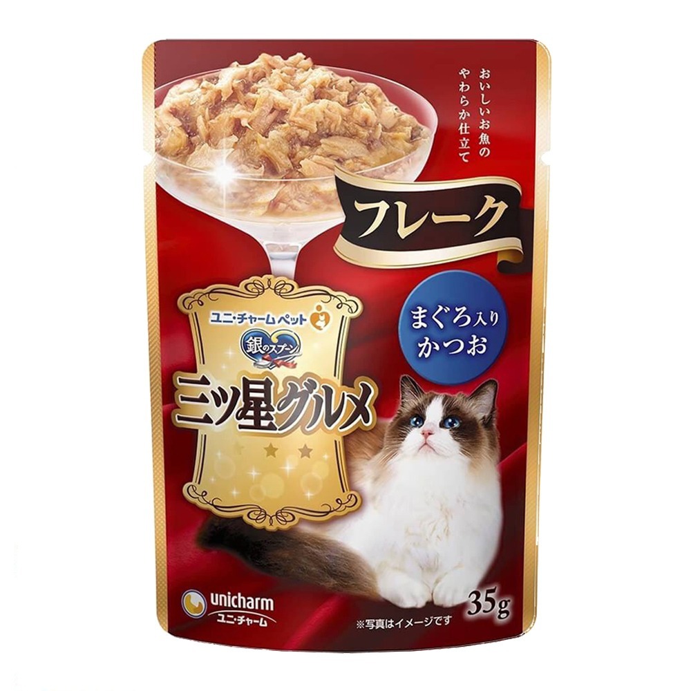 【多汁多肉 品質認證】🐱銀湯匙餐包 三星餐包 貓點心 寵物點心 貓咪零食 寵物食品 貓咪主食 日本Unicharm-規格圖9