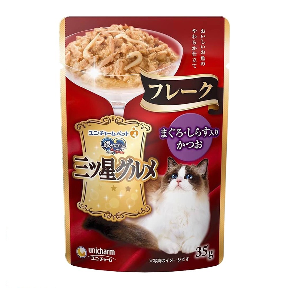 【多汁多肉 品質認證】🐱銀湯匙餐包 三星餐包 貓點心 寵物點心 貓咪零食 寵物食品 貓咪主食 日本Unicharm-規格圖9